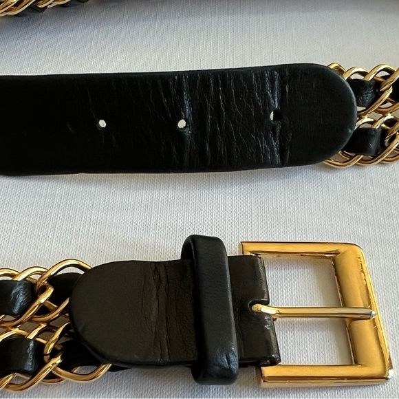 CHANEL Chain Belt Black Gold leather - Picture 7 of 7